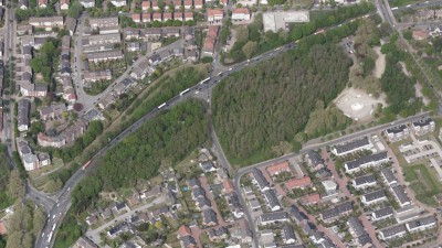Luftbild auf kleine und große Halde