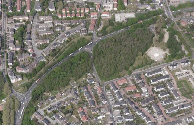 Luftbild auf kleine und große Halde